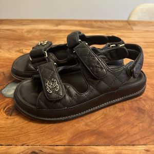 Black Sandals size 6 As Is